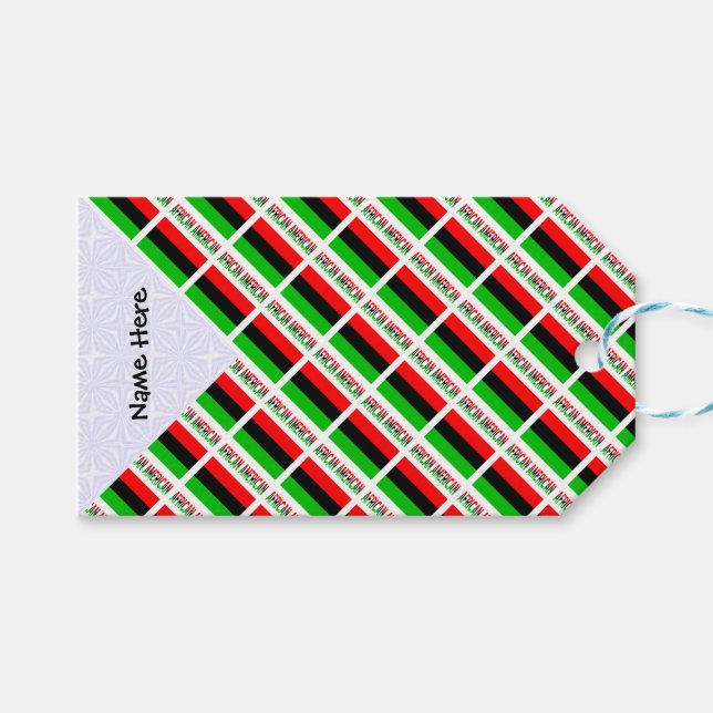Afrikansk diaspora Flagga Black Personalizati Presentetikett (Framsidan (Horisontell))