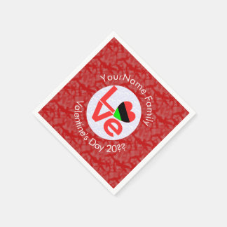 Afrikansk diaspora Kärlek Red Pappersservett