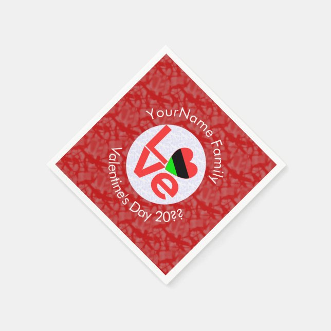 Afrikansk diaspora Kärlek Red Pappersservett (Hörn)