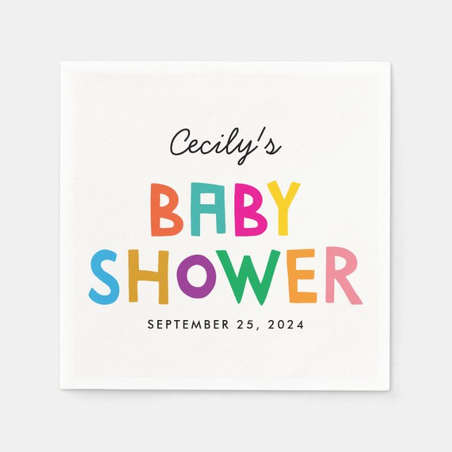 Afrikansk djurart Anpassad babydusch Napkin Pappersservett (Framsidan)