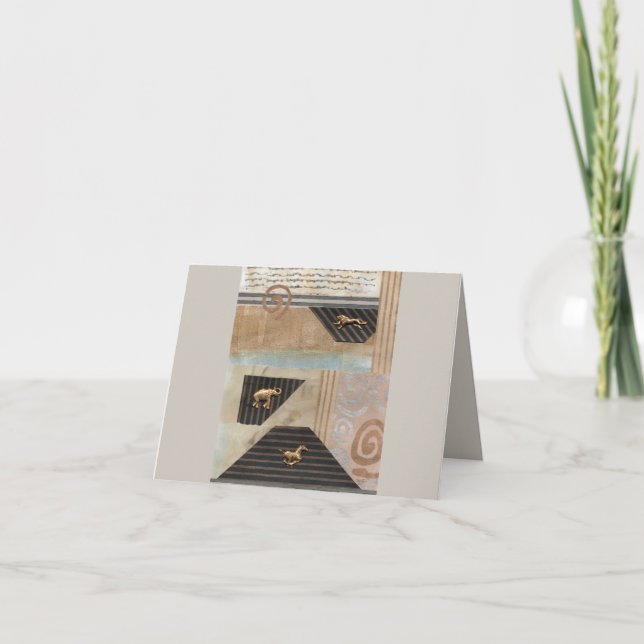 Afrikansk djursamling tack kort (Framsida)