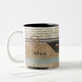 Afrikansk djursamling Två-Tonad mugg