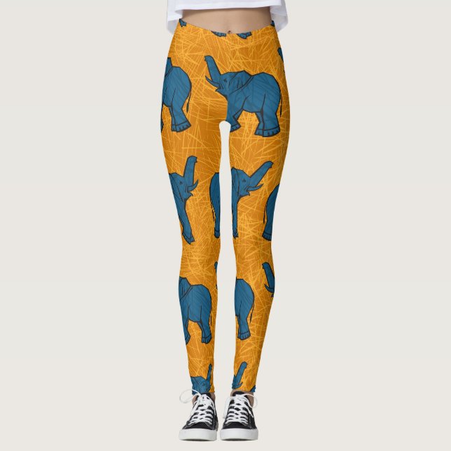Afrikansk djurutskrift leggings (Framsida)