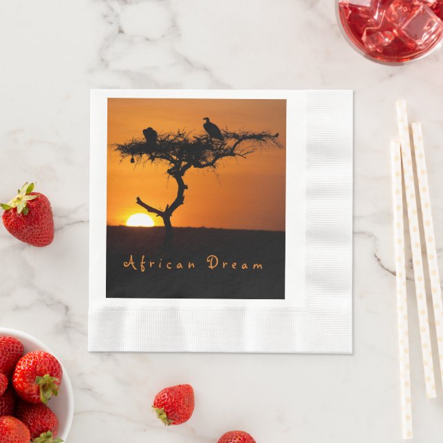 Afrikansk Dream-romantisk bild med text Pappersservett (Insitu)