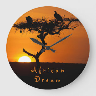 Afrikansk Dream-romantisk bild med text Stor Klocka