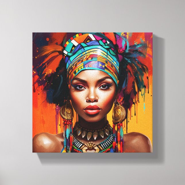Afrikansk Drottning Canvastryck (Framsida)