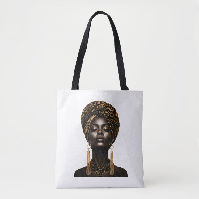 Afrikansk drottning Elegant handväskor Tygkasse (Framsida)