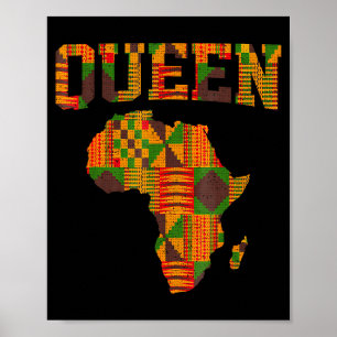 Afrikansk drottning konst för kvinnor flickor Kent Poster