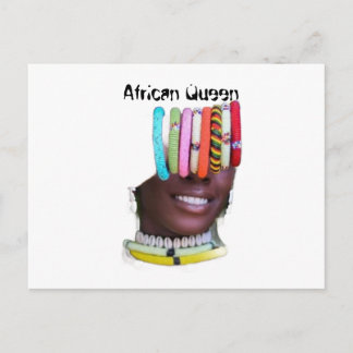Afrikansk Drottning Postkort | Afrikansk Konsttryc Vykort