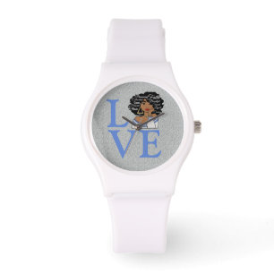 Afrikansk drottning Snyggt Glitter Sporty Chic Armbandsur