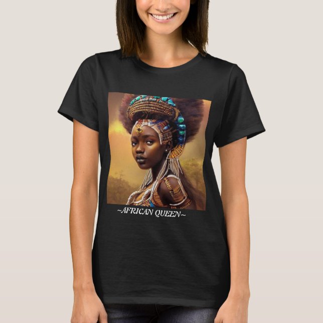 Afrikansk drottning— t shirt (Framsida)