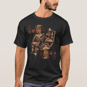 Afrikansk Drottning T-shirt Kort Melanin Svart Sto