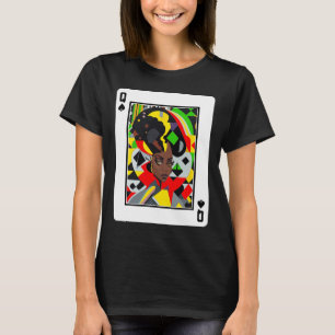 Afrikansk drottningskort Melanin Black Pride Blm J T Shirt