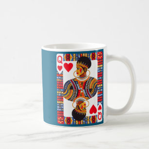 Afrikansk drottningskort melanin svart stolthet bl kaffemugg