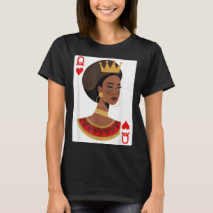 Afrikansk drottningskort melanin svart stolthet bl t shirt