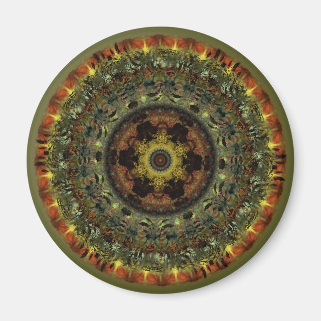Afrikansk Dusk Mandala-kylmagnet Magnet (Framsidan)