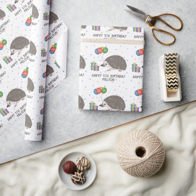 Afrikansk dvärgpiggsvin - Glad födelsedag Presentpapper (Hantverk)