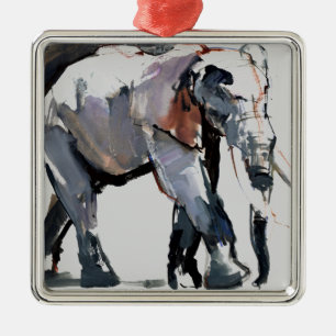 Afrikansk elefant 2012 julgransprydnad metall