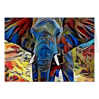 Afrikansk elefant hälsningskort