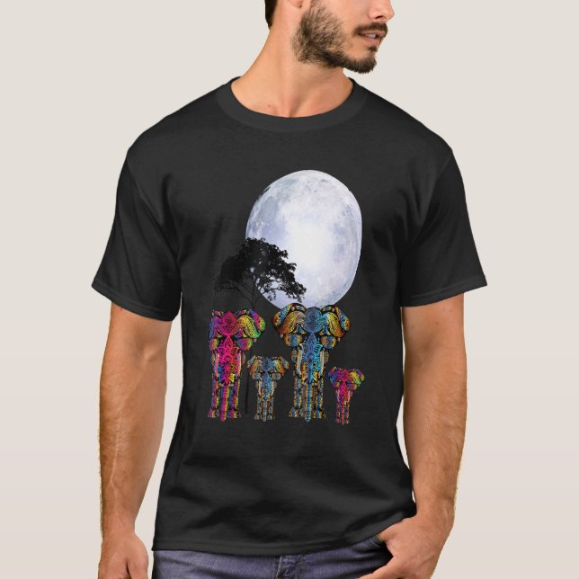 Afrikansk elefant Henna-Snyggt Konstnärlig Spara E T Shirt (Framsida)