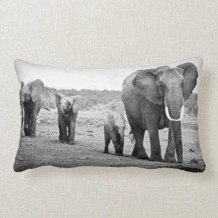 Afrikansk elefant & kalvar Kenya, afrika Lumbarkudde