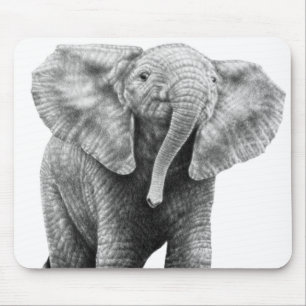 Afrikansk elefant Mousepad för baby Musmatta