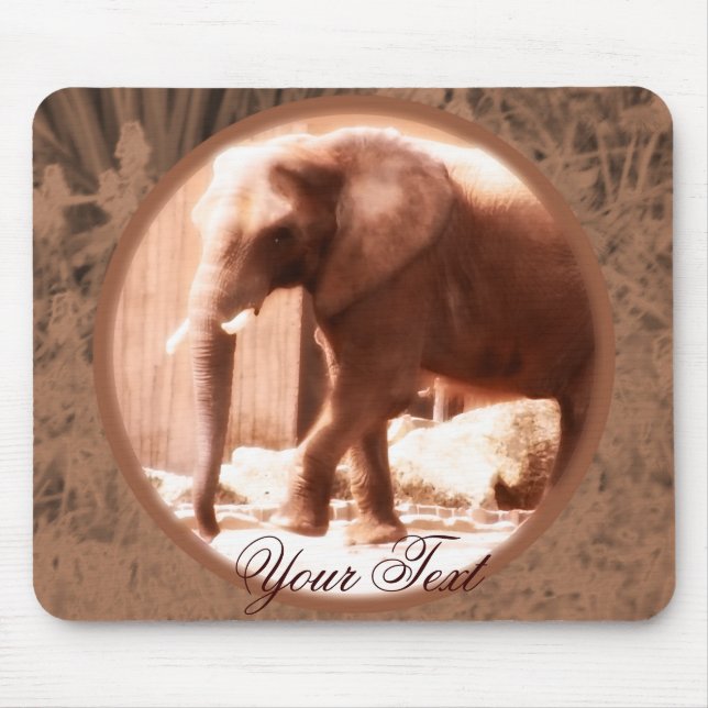 Afrikansk elefant Mousepad Musmatta (Framsidan)