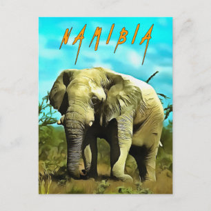 Afrikansk elefant, Namibia Vykort