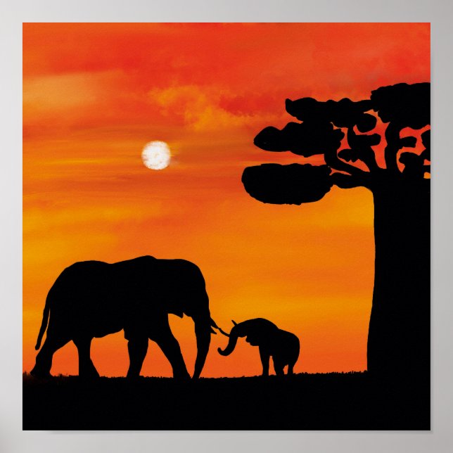 afrikansk elefant poster (Framsidan)