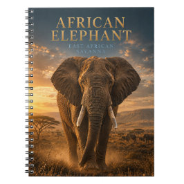 Afrikansk Elefant Savann Djur Anteckningsbok