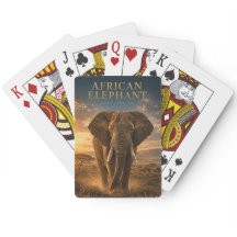 Afrikansk Elefant Savann DJUR Poker