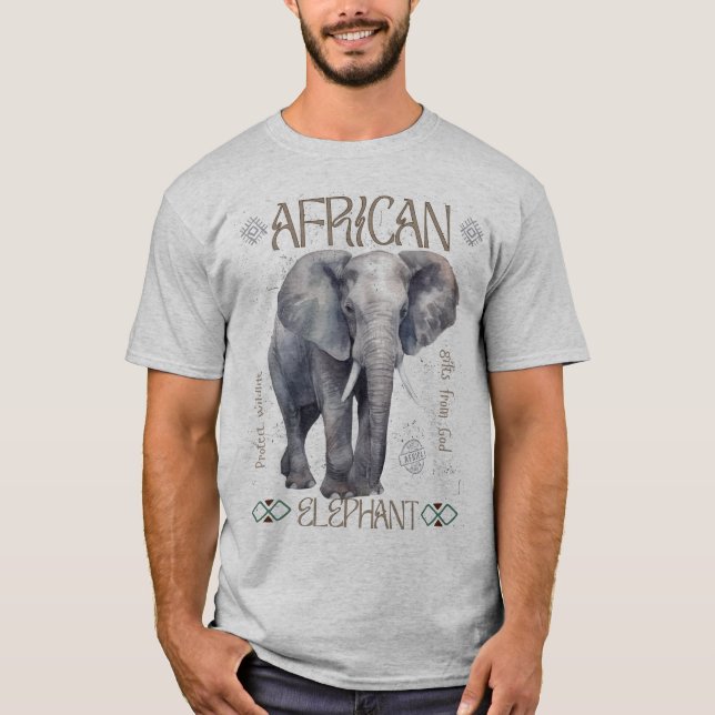 Afrikansk elefant: Skydda vårt vilda liv T Shirt (Framsida)