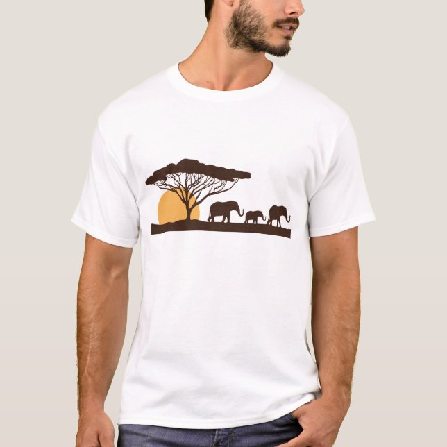 Afrikansk elefant t shirt (Framsida)