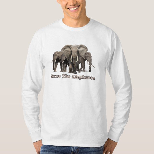 Afrikansk Elefant T-Shirts (Framsida)