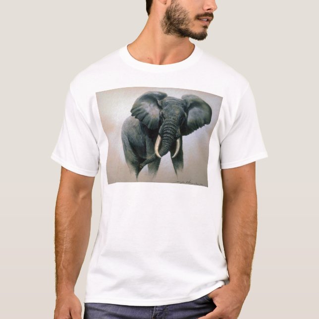 Afrikansk elefant tee (Framsida)