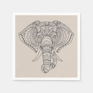 Afrikansk elefant - tematmiddag party pappersservett