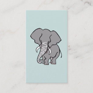 Afrikansk ELEFANT - utrotningshotat djur - vilda d Visitkort
