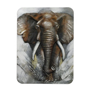 Afrikansk elefantladdning magnet