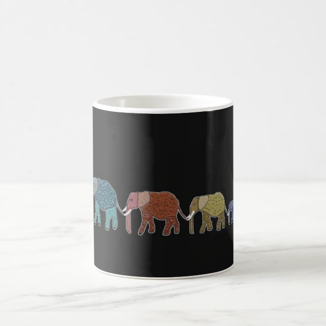 Afrikansk elefantmugg för neon kaffemugg (Center)