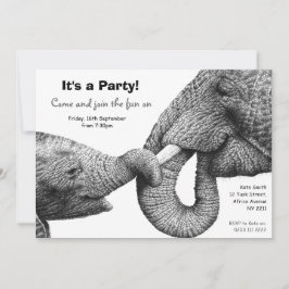 Afrikansk elefantpartyinbjudan inbjudningar
