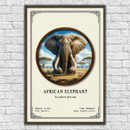 Afrikansk elefantzoologi-serie poster