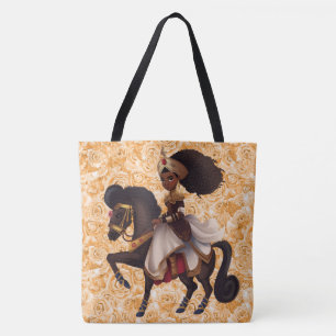 Afrikansk Equestrian Princess Large Tote Bag Tygkasse