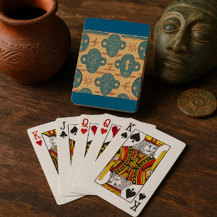Afrikansk etnisk Ansikte Mönster Casinokort
