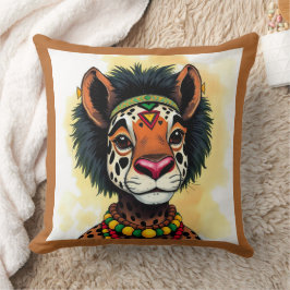 afrikansk etnisk Kwanzaa Vilda djur i Disguise Kudde