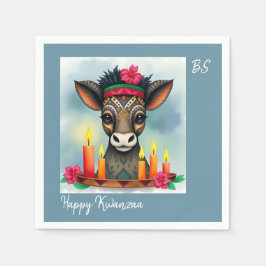Afrikansk etnisk Kwanzaa Vilda djur i Disguise Pappersservett
