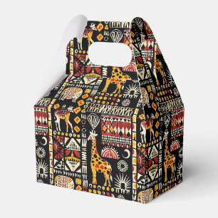 Afrikansk etnisk traditionell prydnadstyp, stampat presentaskar