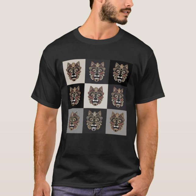 Afrikansk etniskt konst mönster t shirt (Framsida)