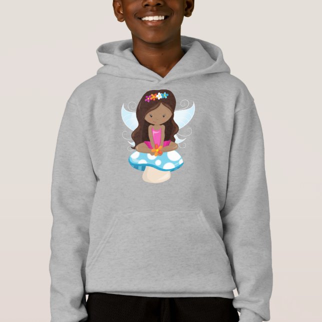 Afrikansk Fairy, Forest Fairy, Mushroom T Shirt (Framsida)