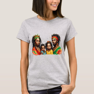 Afrikansk familjeporträtt Svarta människors histor T Shirt