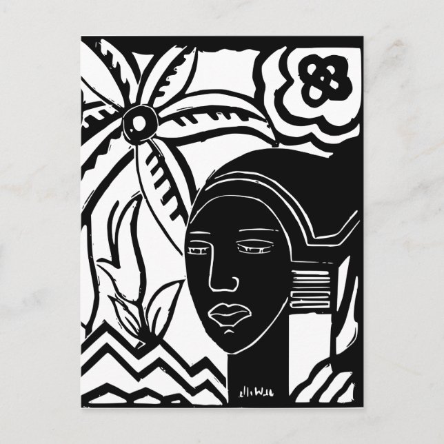 Afrikansk fantasi vykort (Framsida)